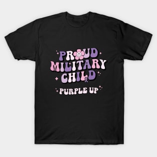 Groovy Purple Up For Proud Military Child T-Shirt